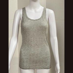 Michael Stars Gray Grey Wide Ribbed Super Soft Tank Top OS Excellent Condition